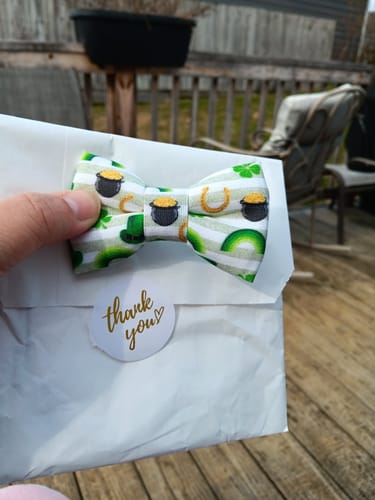 undefined review of Green Lucky Charms Bow Tie for Dog Collar or Cat Collar image 1 out of 1