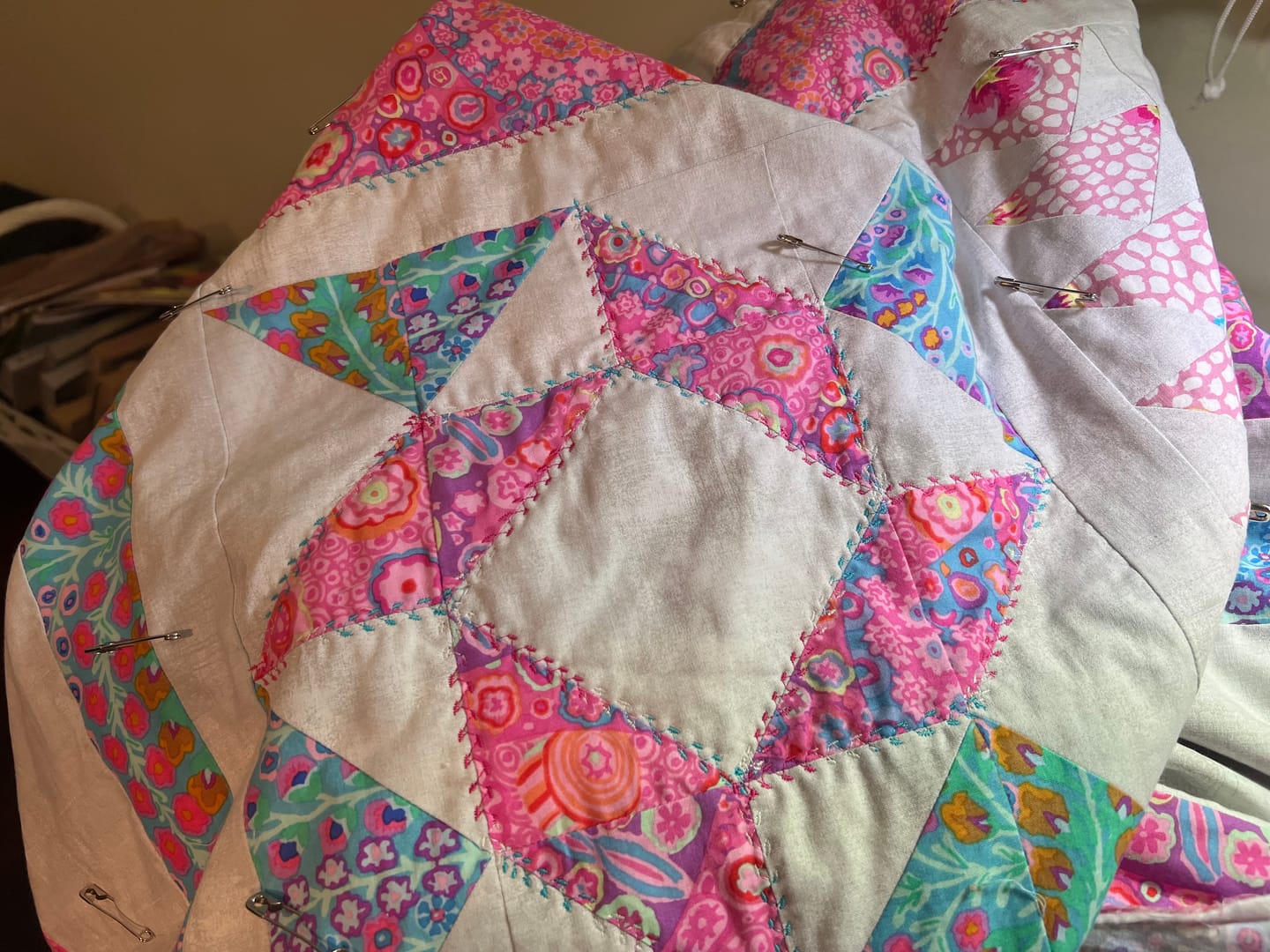 Customer photo review of Aurifil 50wt Mako Cotton Variegated Thread (1,422yds)
