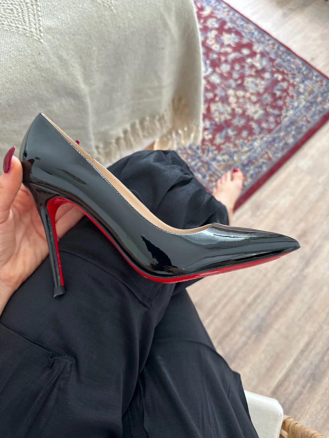 Customer photo review of Shoes Woman 2024 Trend Luxury Shoes For Women Brand Pumps Red Shiny Bottom Pointed Toe High Heels Party Elegant Ladies Shoe 2025