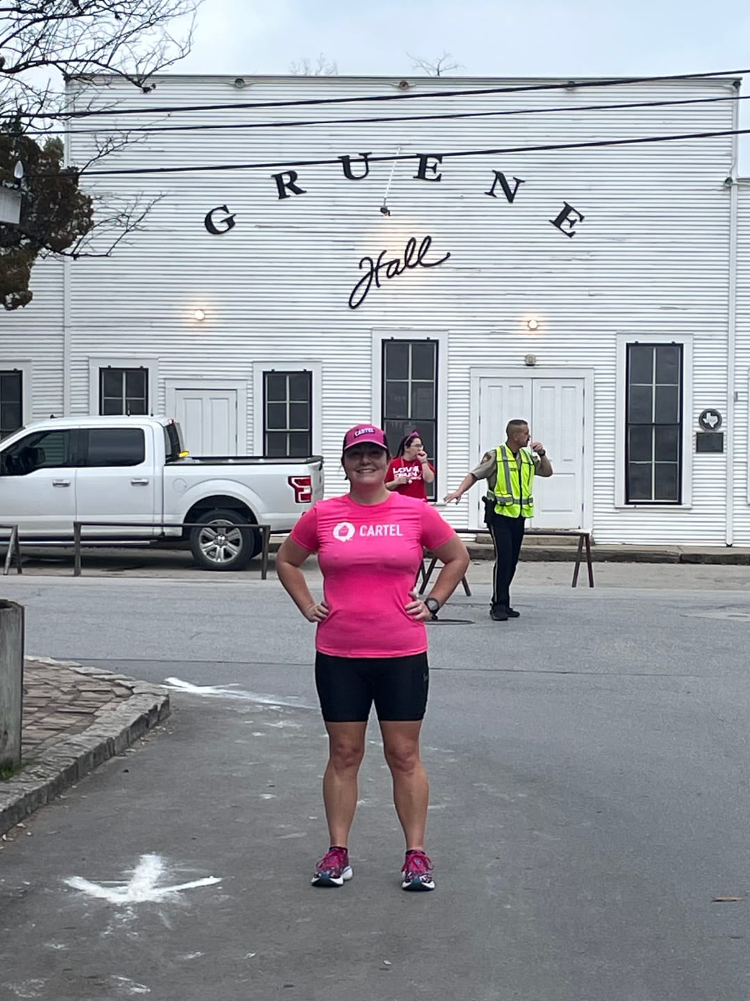 Customer photo review of Womens Batch of 2025 Cool Dri Tee Pink