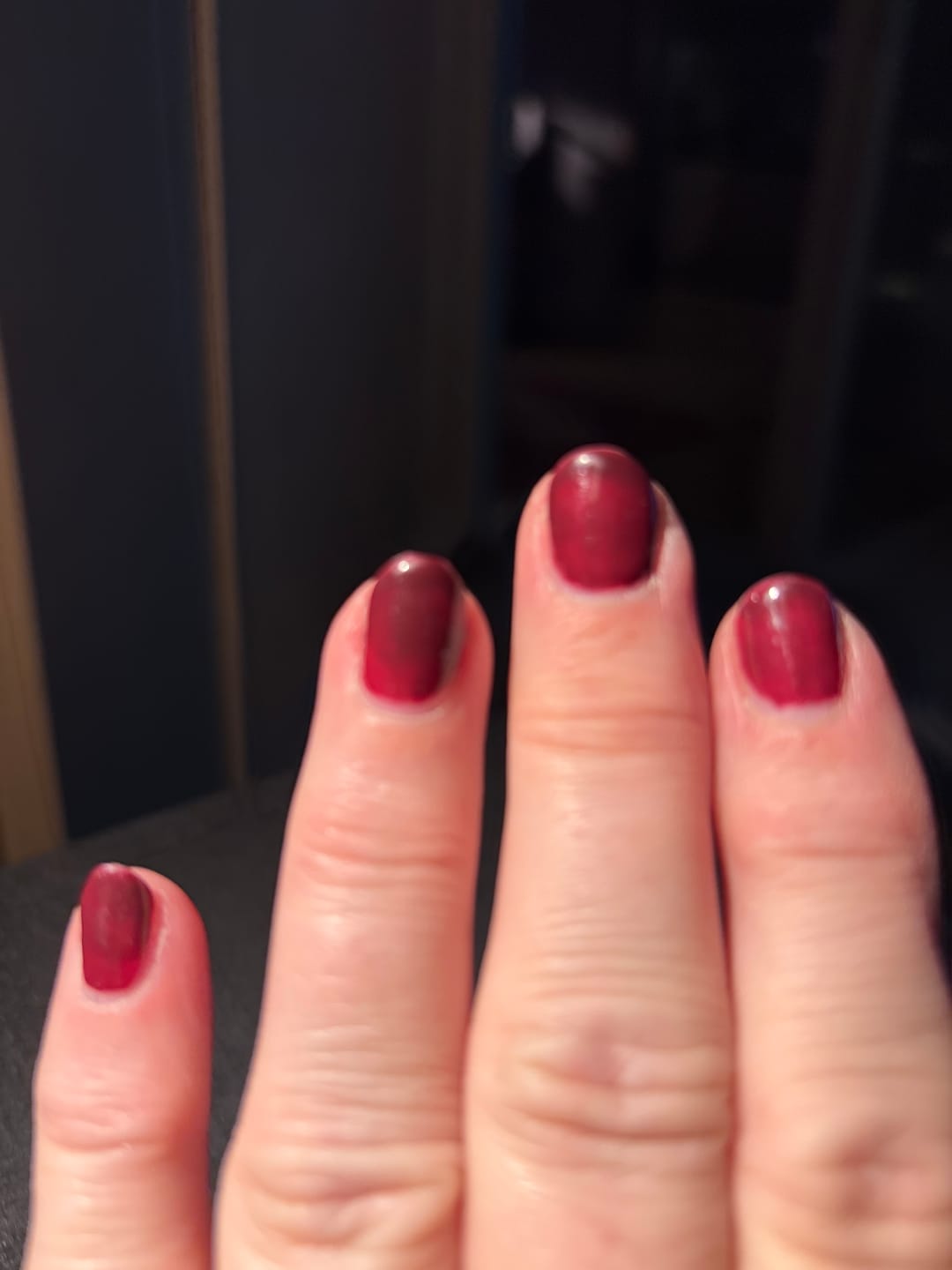 Customer photo review of 3in1 UV Gellack - 90115 - dunkles rot