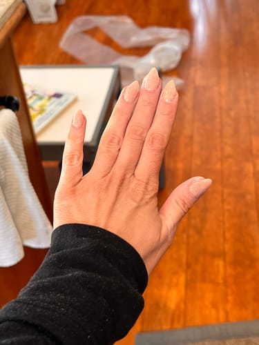 Customer photo review of False Nail Tips Extensions | Short Stiletto