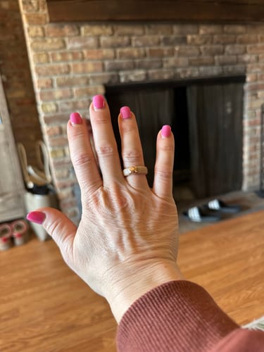 Customer photo review of Womens Rubber Ring with Metal Plate no Sign