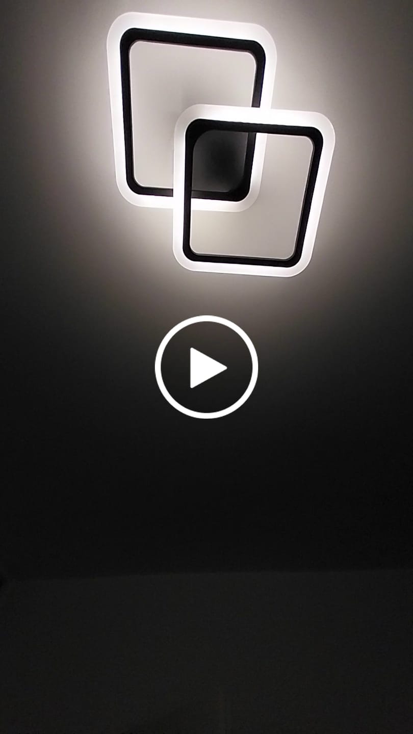 Customer video review of Lustra LED 1+1 Square Design Black Echivalent 300W Telecomanda