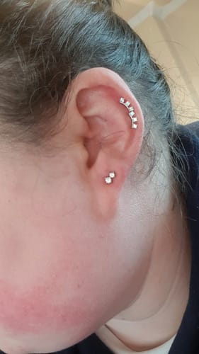 Customer photo review of Maya Stud Earrings