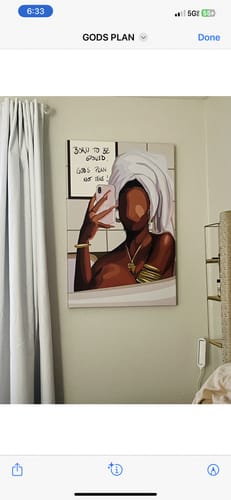 Customer photo review of Born To Be Spoiled Framed Canvas