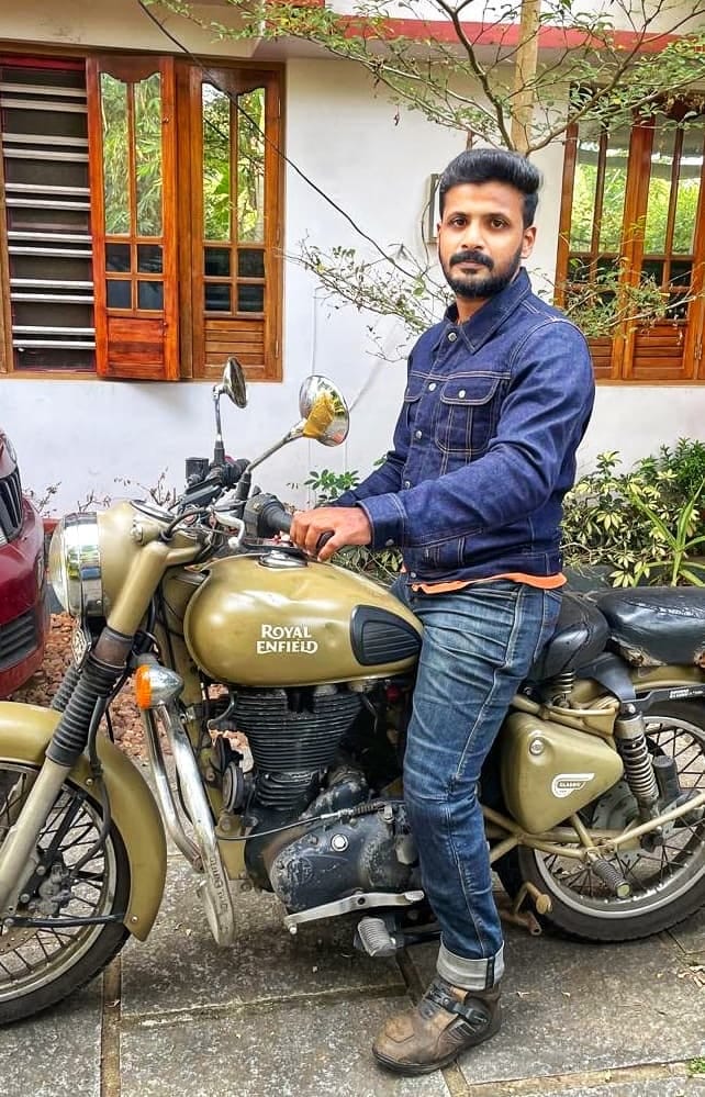 Customer photo review of zero: denim riding jacket