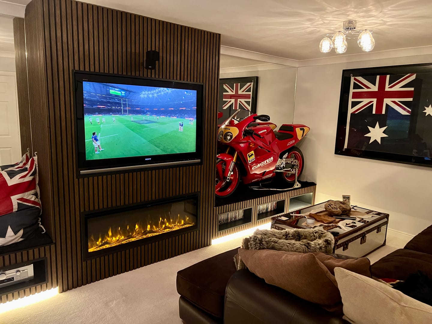 Customer photo review of Wooden Wall Panel | Smoked Oak | Premium 3-sided Wood Veneer