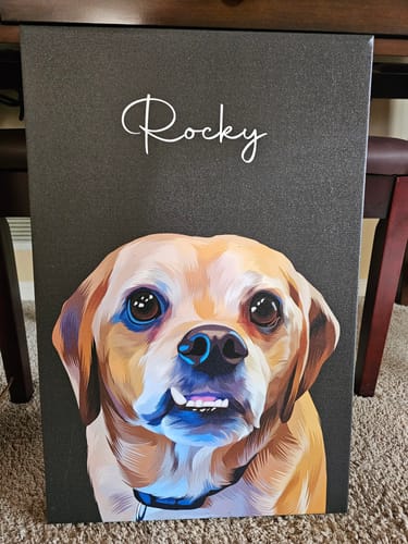 Customer photo review of Pet Art Canvas Wrap