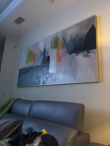 Customer photo review of Abstract Painting Canvas #AP075