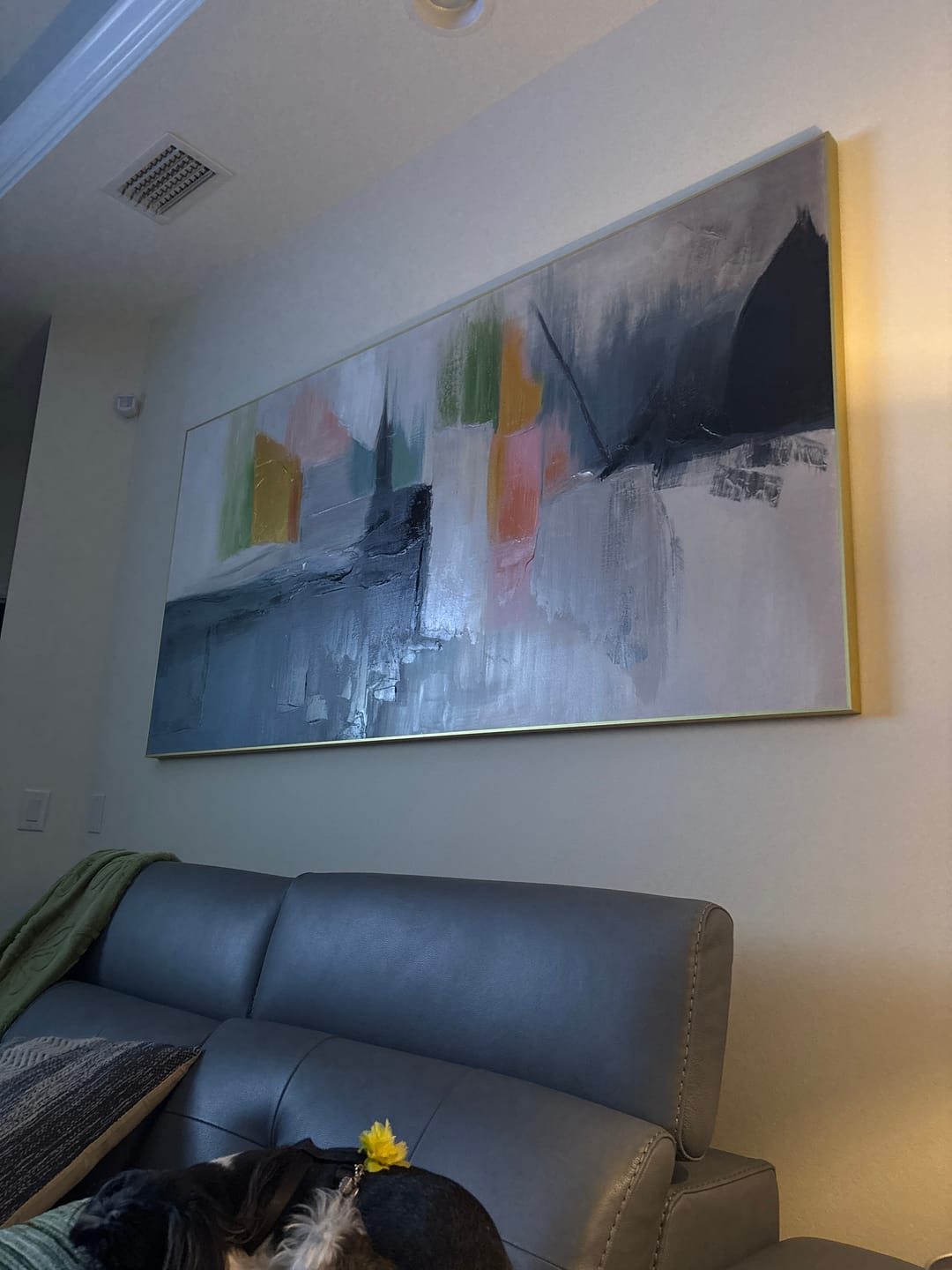 Customer photo review of Abstract Painting Canvas #AP075