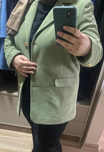 Customer photo review of Kaşe Soft Haki Blazer Ceket