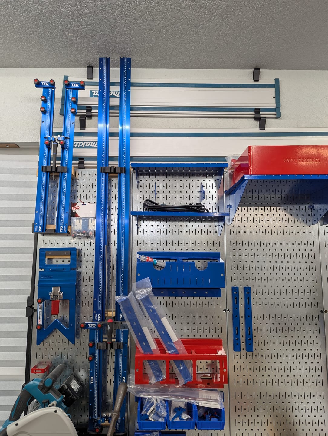 Customer photo review of Garage Door/Wall Mount Brackets for Track Saw Guide Rails