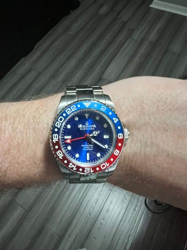 Customer photo review of Oceaneva™ Deep Marine Explorer GMT Automatic 1250M Men's Watch