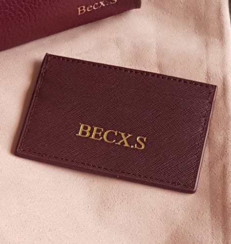 Customer photo review of Card Holder - Burgundy