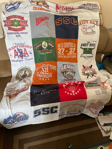 Customer photo review of Classic T-Shirt Blanket