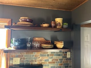 Customer photo review of Rustic Shelves with Brackets