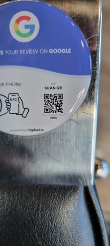 Customer photo review of Google Reviews - Table Stickers