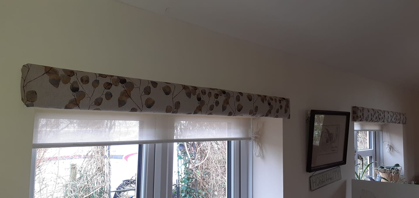 Customer photo review of Watercolour Leaves Digital Linen Look Polycotton Fabric