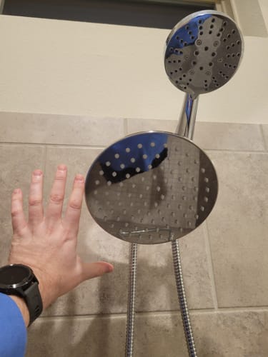 Customer photo review of 3-Spray Dual Shower Head Set