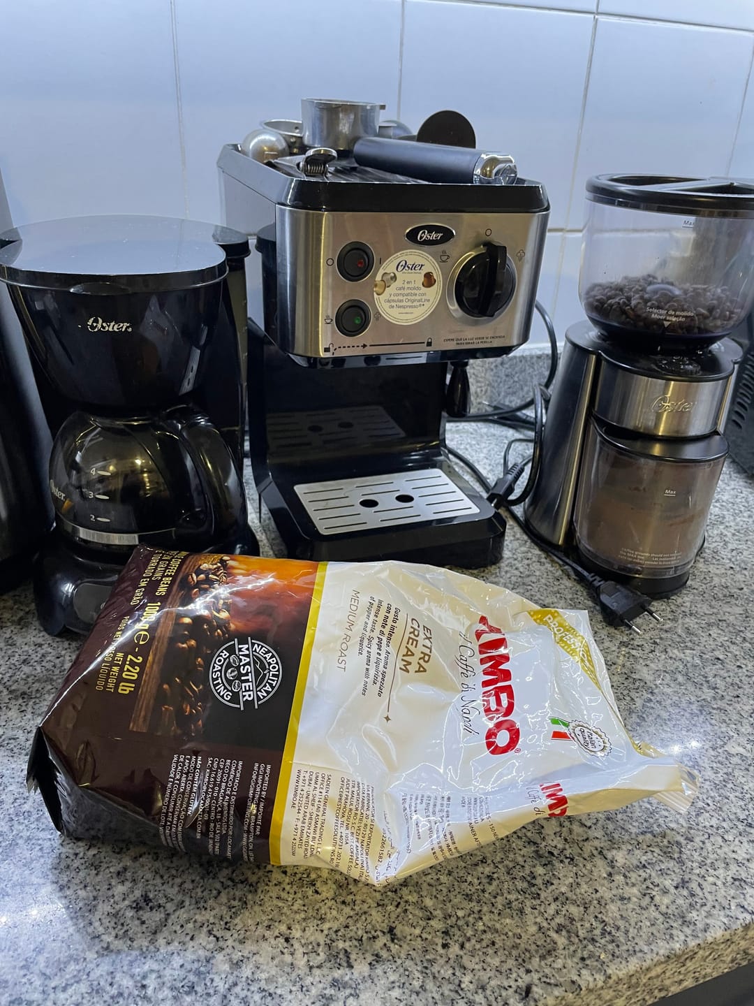Customer photo review of Kimbo Espresso Extra Cream 1kg Grano Entero