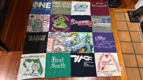 T-shirt quilt featuring braves by Sandra from FL