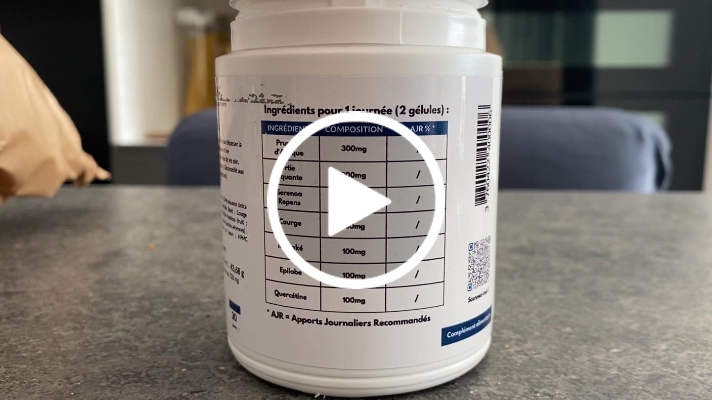 Customer video review of PROSTALIS (PROSTATE) - 60 GÉLULES