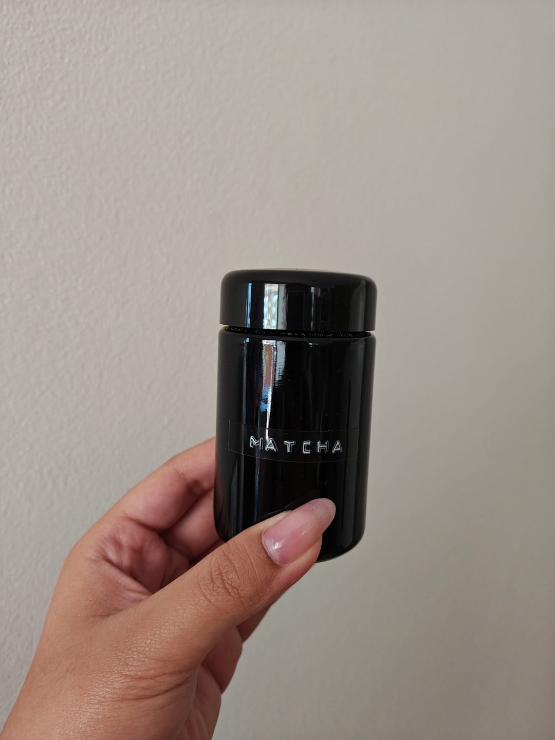 Customer photo review of Infinity Matcha Glass Jar