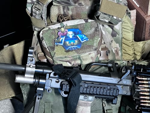 Customer photo review of Daemon Slayer - Limited Edition - 4.3”x 3.4ish" Sublimation Velcro Morale Patch