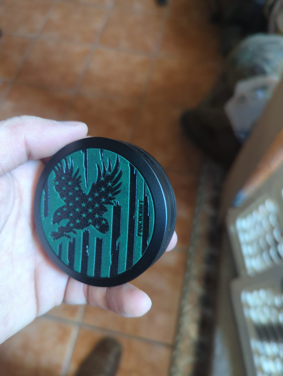 Customer photo review of Leatherface Metal Zyn Can, Metal Snus Can, Zyn Tin, Snus Container, Snus Holder, Gifts For Zyn User, Dip Can, Pill Container, Gift for Him