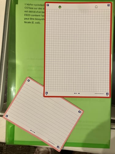 Avis photo d'un client sur Flashcards FLASH 2.0 OXFORD # 80 cartes 10,5 x 14,8 cm - ligné