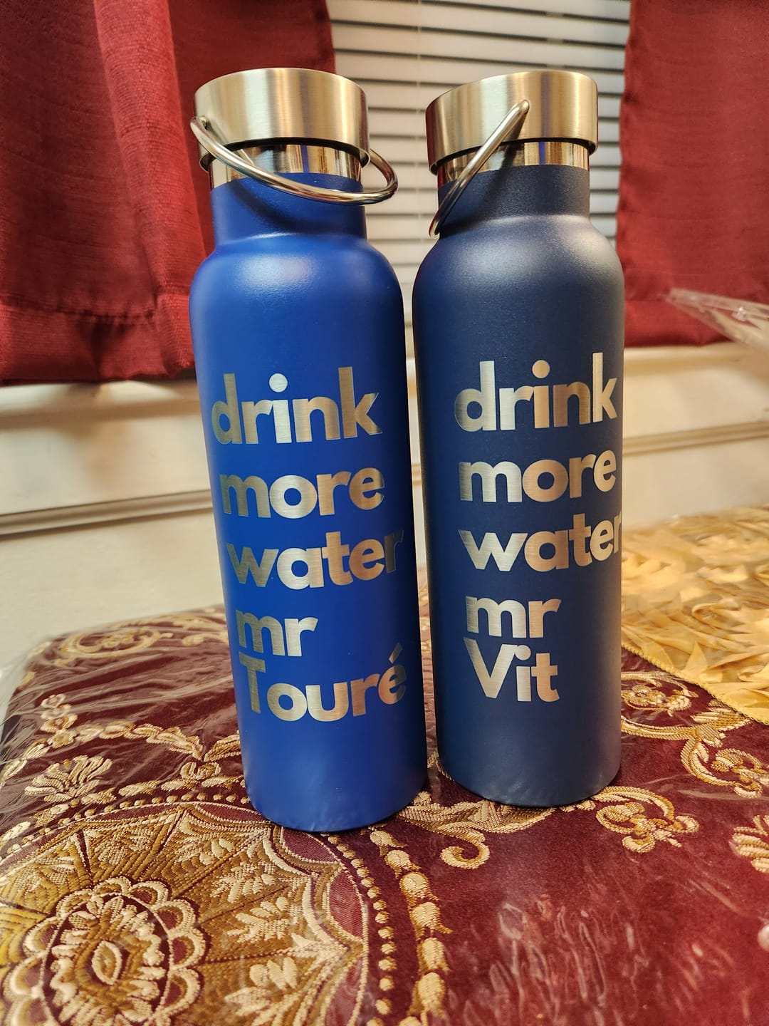 Customer photo review of Personalised Insulated Carry Bottle 600ml
