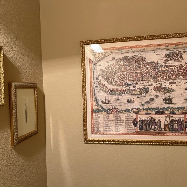 Customer photo review of Very Old Map of Venice, 1572 by Georg Braun - Venezia, Murano, Burano, Giudecca, Venetian Lagoon