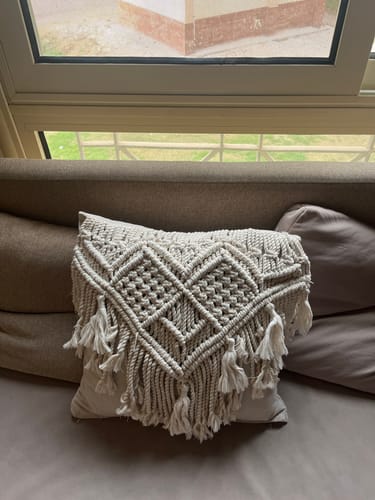 Customer photo review of كوشن مكرمية 40×40سم - BIRD26