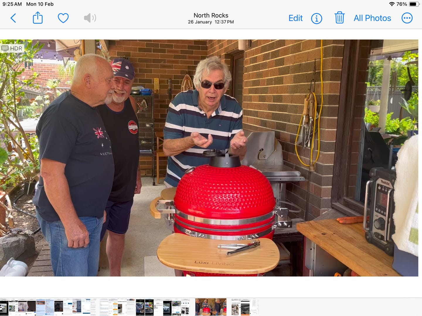 Customer photo review of 21" Kamado Ceramic Charcoal Grill With Bonus Accessory Pack