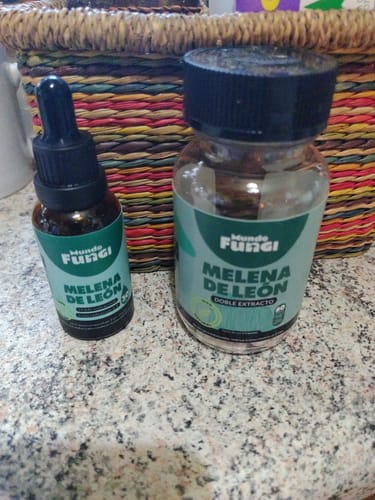 Customer photo review of Melena de León Cápsulas + Gotas - Extracto Ultra Concentrado