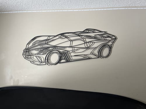 Customer photo review of Your Custom Car Silhouette Metal Wall Art