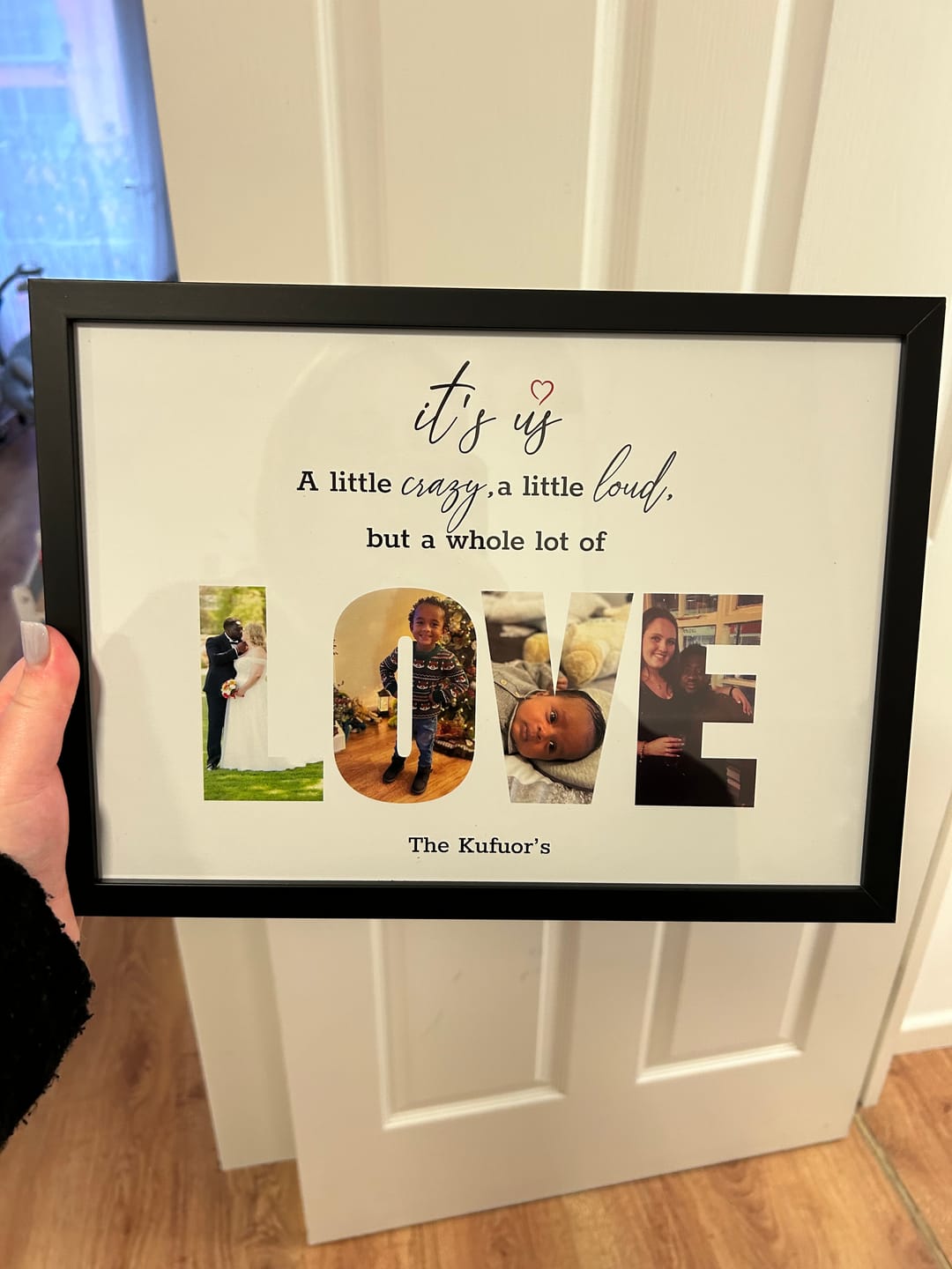 Customer photo review of It's us - Personalised Poster
