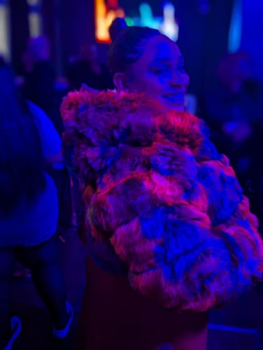 Customer photo review of GRACELLE-MLT FAUX FUR JACKET