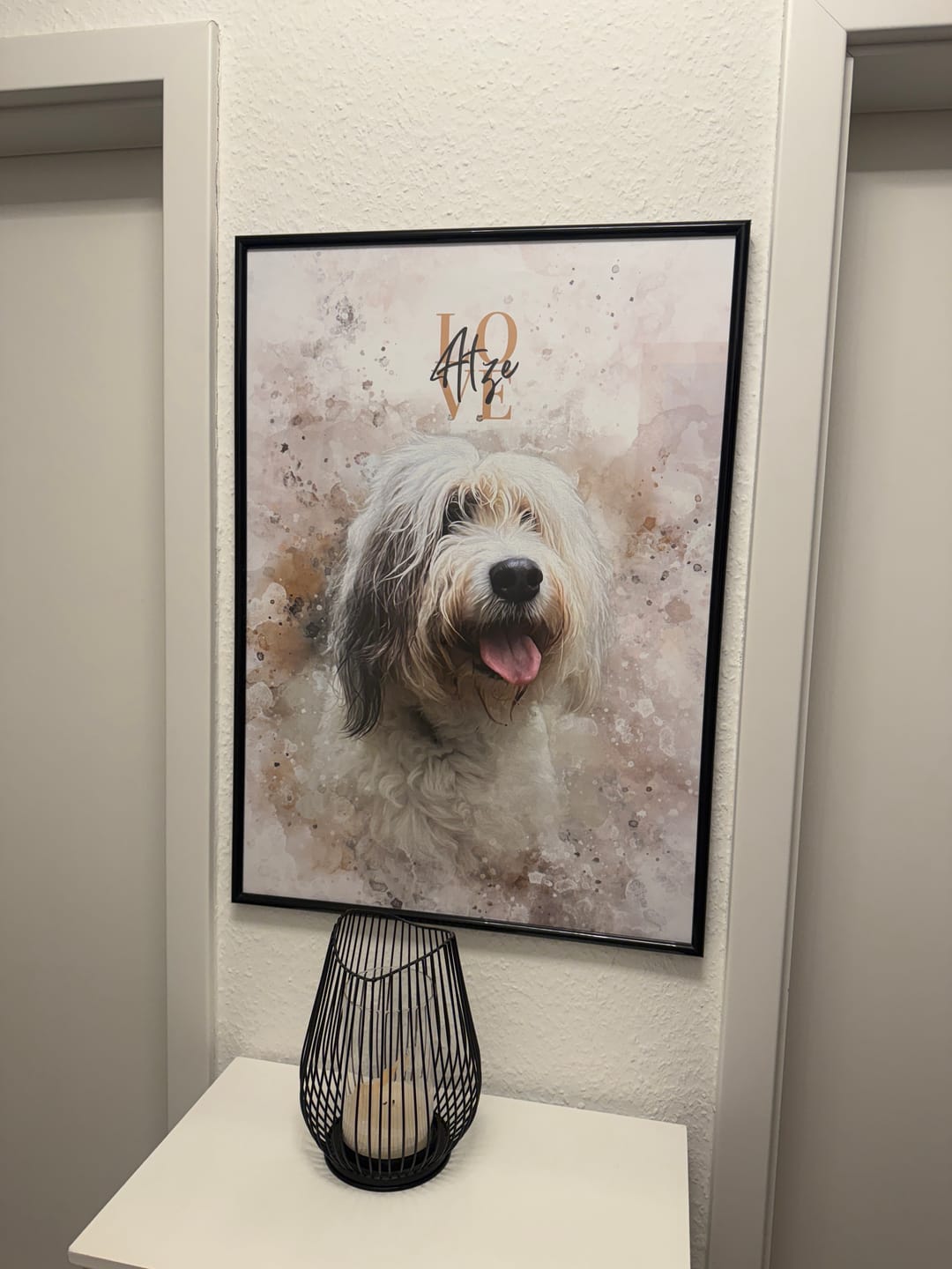 Customer photo review of Personalisiertes Portrait Poster und Leinwand - Aquarell Stil