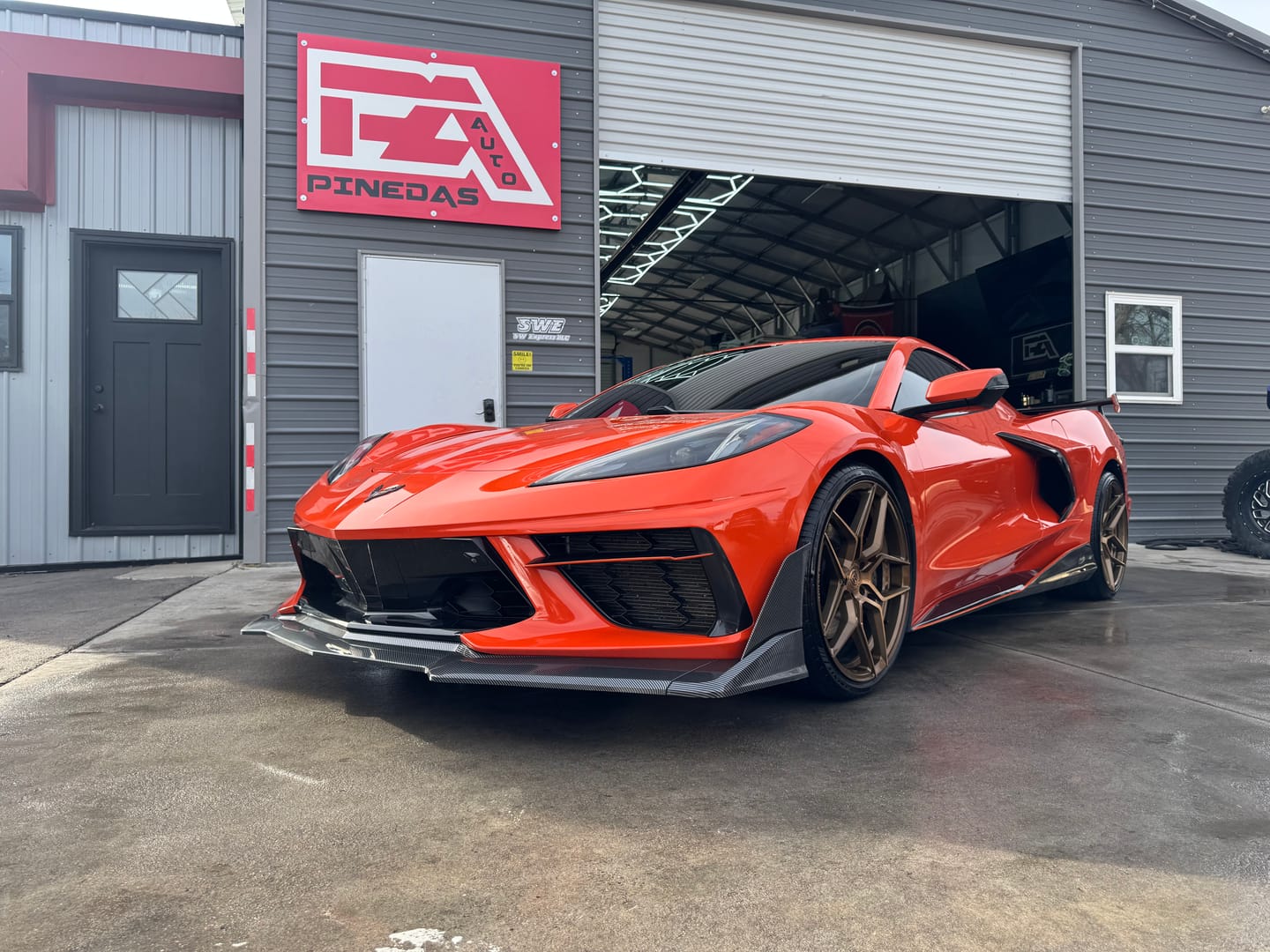 Customer photo review of Corvette C8 Track Edition Front Splitter
