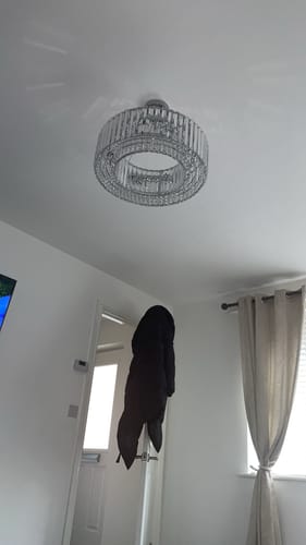 Customer photo review of Glam Modern Round Crystal Chandelier