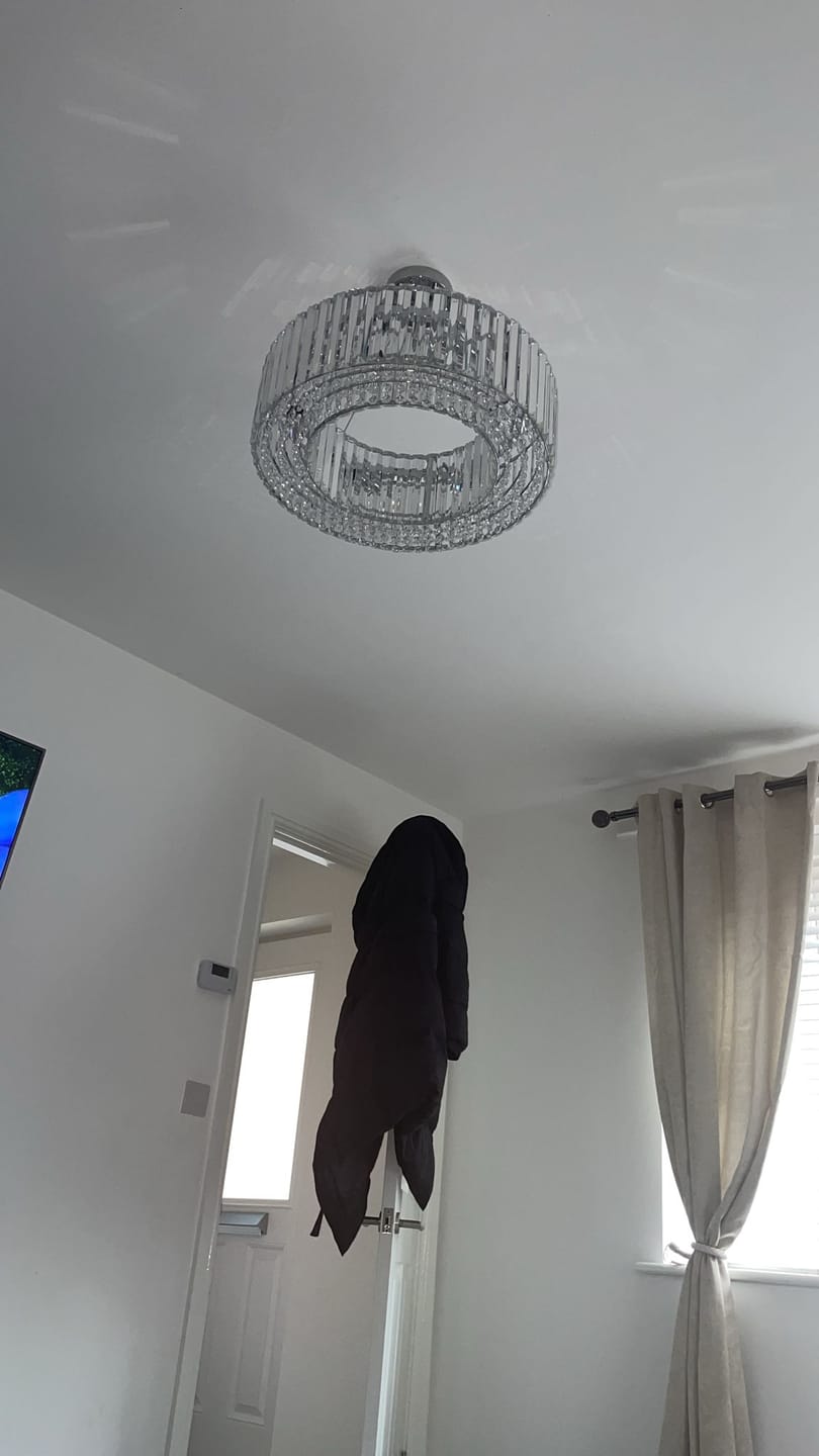 Customer photo review of Glam Modern Round Crystal Chandelier