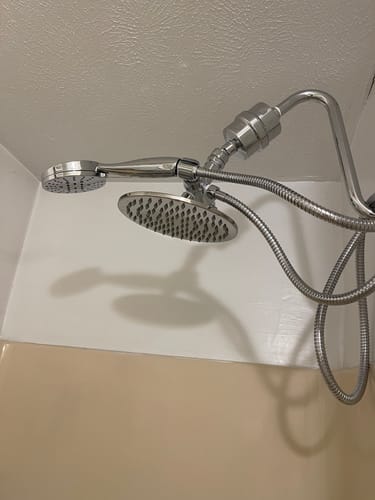 Customer photo review of All Metal Brass Housing for Shower Head Filter Plus 2x Filter Cartridges