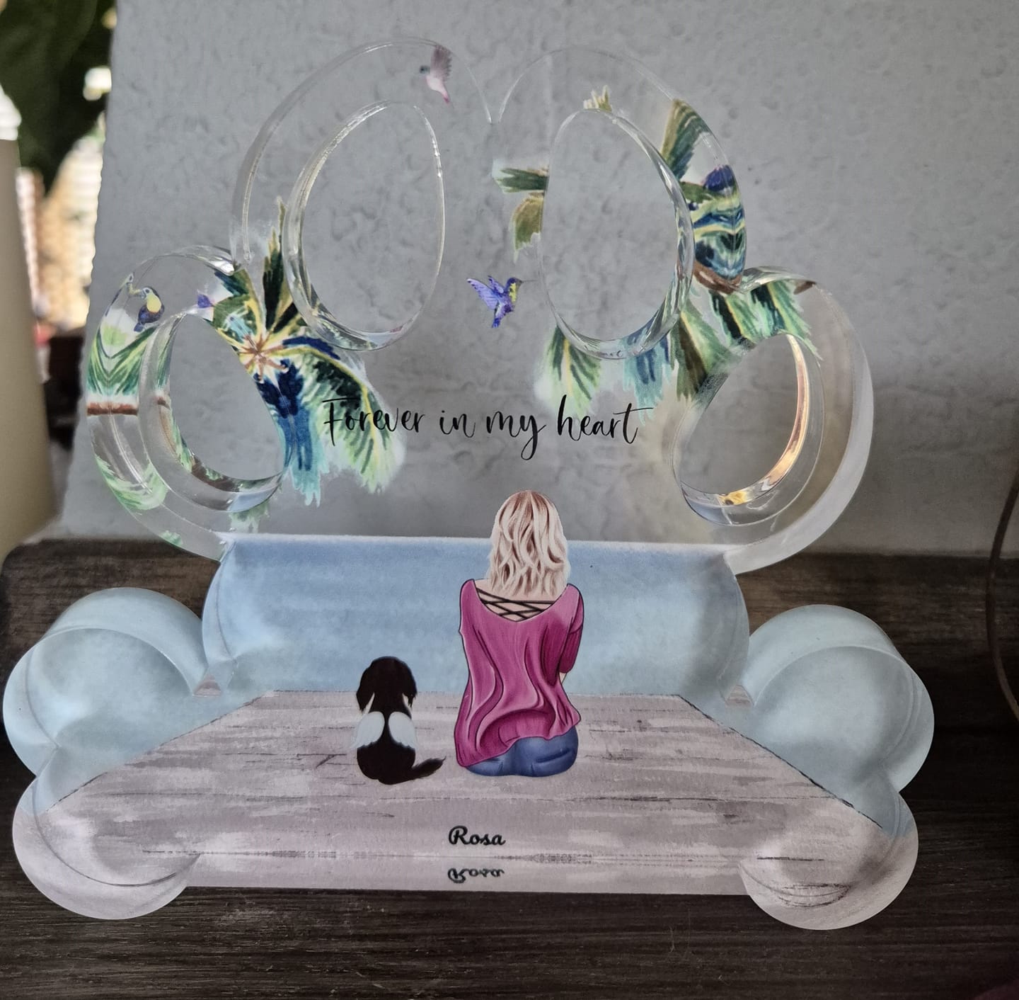 Customer photo review of Onderweg met huisdier - Gepersonaliseerde Potenacrylglas