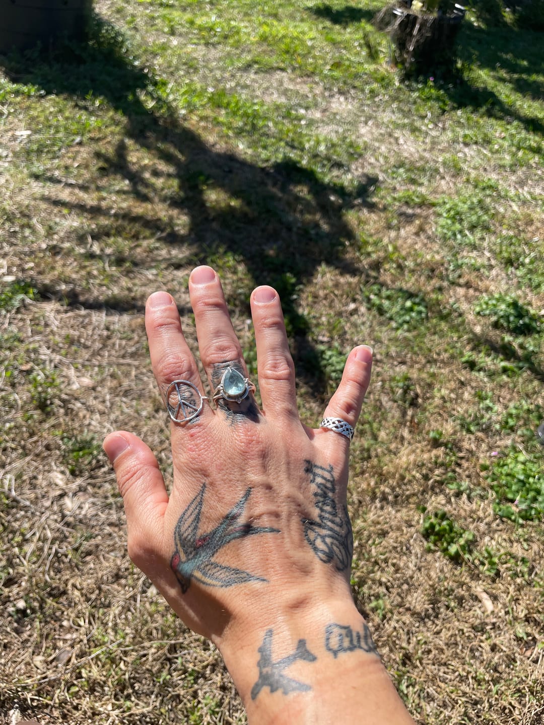 Customer photo review of Teardrop Aquamarine Ring Sterling Silver