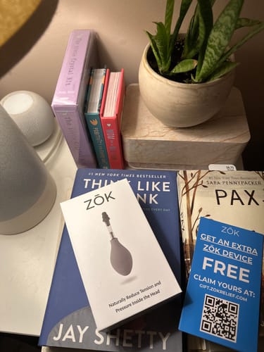 Customer photo review of ZŌK - Naturally Reduce Pressure and Tension Inside the Head