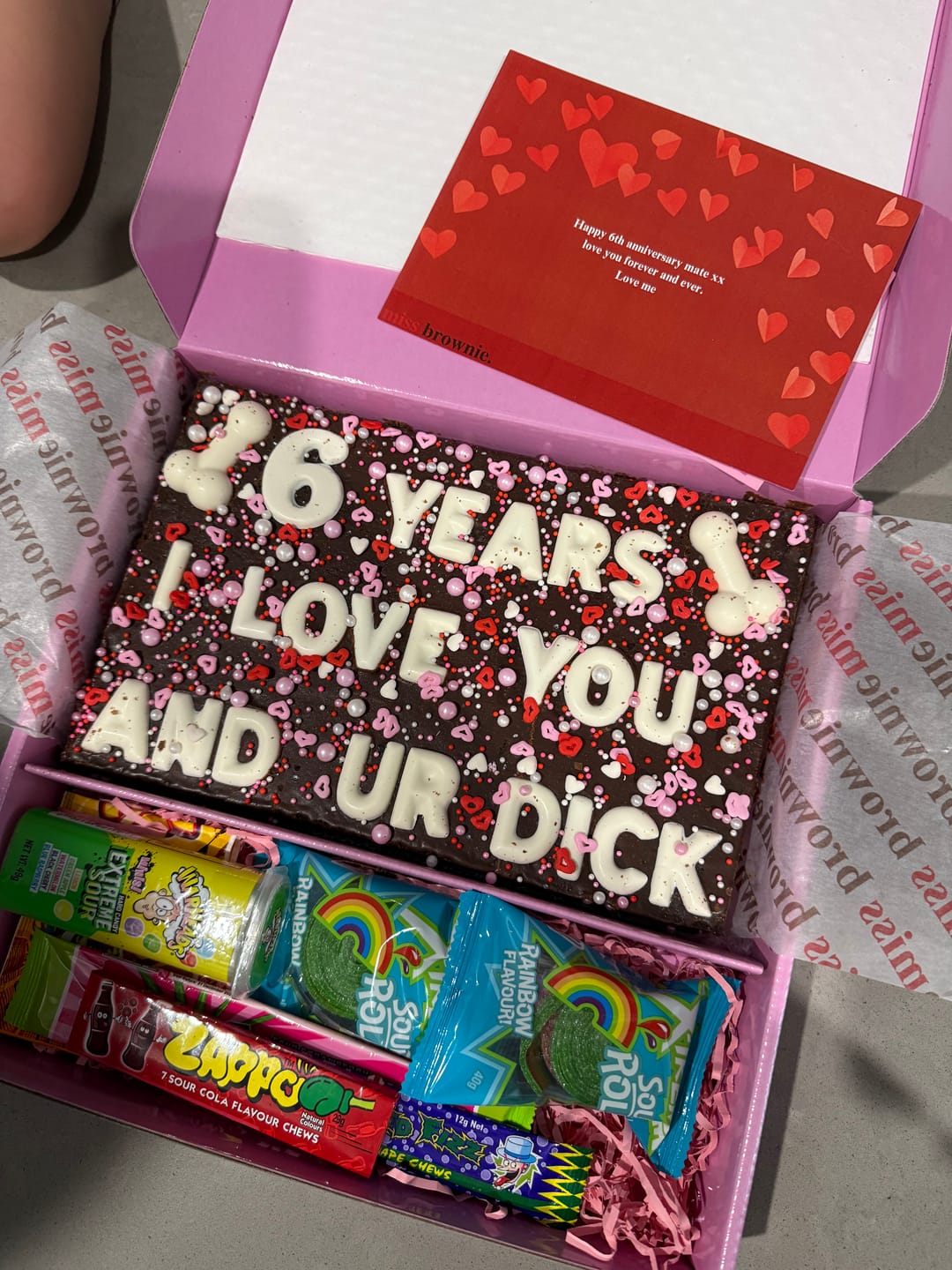 Customer photo review of Custom D!ck Brownie