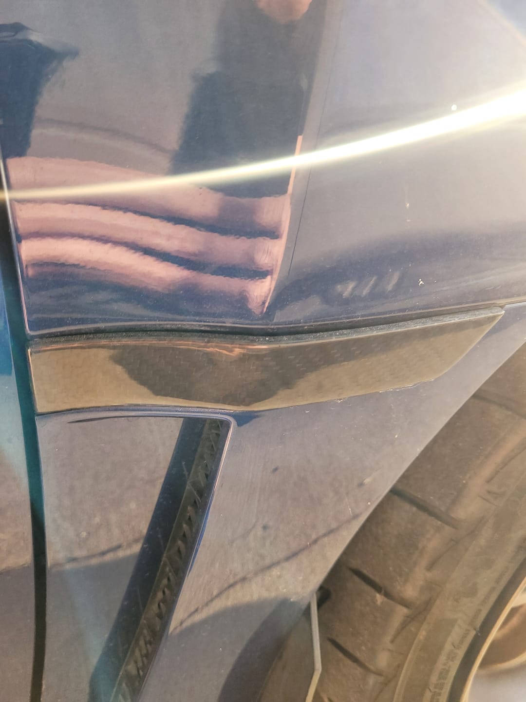 Customer photo review of 2015-21 Subaru WRX/STi Carbon Fiber Side Emblem Badge Replacement
