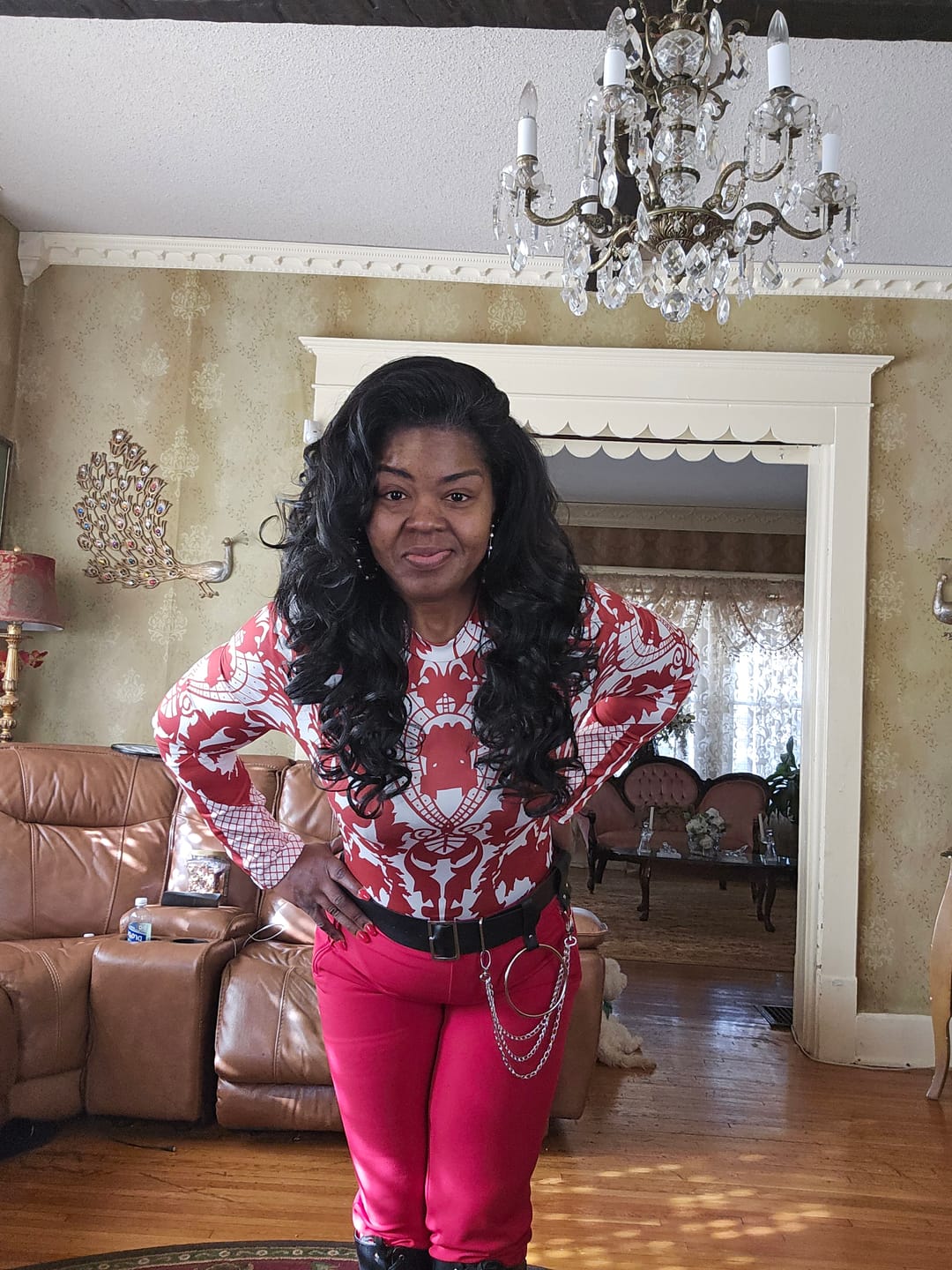 Customer photo review of Sensationnel Half Wig Instant Weave DRAWSTRING CAP IWD 3